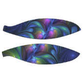 Farbenfrohe Abstrakte blaurosa grünes Fraktal Basketball (Panele)