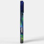 Farbenfrohe Abstrakte blaurosa grünes Fraktal Case-Mate iPhone Hülle (Rückseite / Rechts)