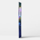 Farbenfrohe Abstrakte blaurosa grünes Fraktal Case-Mate iPhone Hülle (Rückseite / Links)