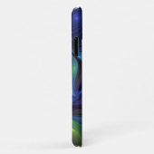 Farbenfrohe Abstrakte blaurosa grünes Fraktal Case-Mate iPhone Hülle (Hinten/Rechts)