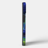 Farbenfrohe Abstrakte blaurosa grünes Fraktal Case-Mate iPhone Hülle (Rückseite / Rechts)