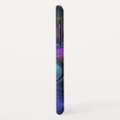 Farbenfrohe Abstrakte blaurosa grünes Fraktal Case-Mate iPhone Hülle (Hinten/Links)