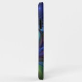 Farbenfrohe Abstrakte blaurosa grünes Fraktal Case-Mate iPhone Hülle (Hinten/Rechts)