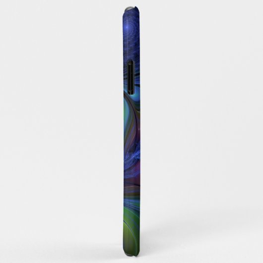 Farbenfrohe Abstrakte blaurosa grünes Fraktal Case-Mate iPhone Hülle (Hinten/Rechts)