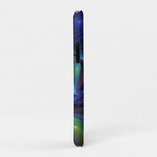 Farbenfrohe Abstrakte blaurosa grünes Fraktal Case-Mate iPhone Hülle (Hinten/Rechts)