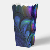 Farbenfrohe Abstrakte blaurosa grünes Fraktal Geschenkschachtel (Rückseite)