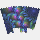 Farbenfrohe Abstrakte blaurosa grünes Fraktal Geschenkschachtel (Ungeklappt)