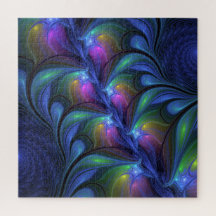 Farbenfrohe Abstrakte blaurosa grünes Fraktal