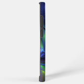 Farbenfrohe Abstrakte blaurosa grünes Fraktal Samsung Galaxy Hülle (Rechte Seite)