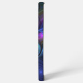 Farbenfrohe Abstrakte blaurosa grünes Fraktal Samsung Galaxy Hülle (Linke Seite)