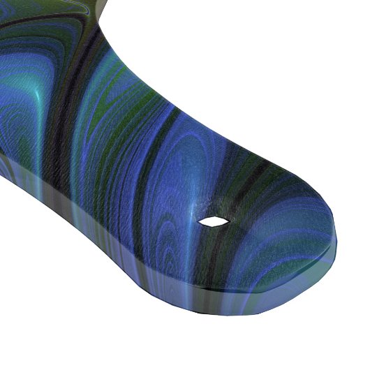 Farbenfrohe Abstrakte blaurosa grünes Fraktal Schneidebrett (Ecke)