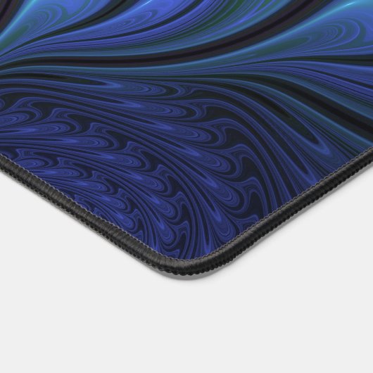 Farbenfrohe Abstrakte blaurosa grünes Fraktal Schreibtischunterlage (Ecke)