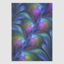 Farbenfrohe Abstrakte blaurosa grünes Fraktal