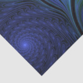 Farbenfrohe Abstrakte blaurosa grünes Fraktal Seidenpapier (Detail)