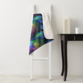 Farbenfrohe Abstrakte blaurosa grünes Fraktal Sherpadecke (Beispiel)