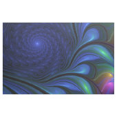 Farbenfrohe Abstrakte blaurosa grünes Fraktal Stoff (Fat Quarter (45,7 x 55,9 cm))