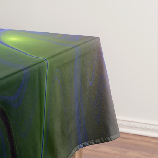 Farbenfrohe Abstrakte blaurosa grünes Fraktal Tischdecke (Beispiel)