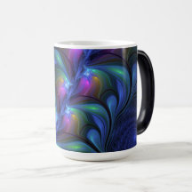 Farbenfrohe Abstrakte blaurosa grünes Fraktal