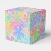 Farbenfrohe Abstrakte Blume Elegantes modernes Tem Geschenkschachtel (Rückseite)