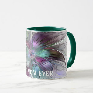 Farbenfrohe Abstrakte Blume Florenz Fraktal Beste  Tasse
