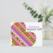 Farbenfrohe abstrakte Blume Herz Sweet 16 Postcard Postkarte (Stehend Vorderseite)