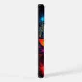 Farbenfrohe abstrakte Blume iPhone Hülle (Rechte Seite)