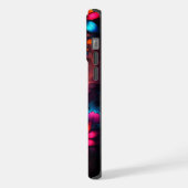 Farbenfrohe abstrakte Blume iPhone Hülle (Linke Seite)