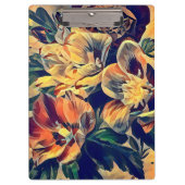 farbenfrohe abstrakte Blume Naturkunst Klemmbrett (Vorderseite)