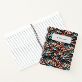 Farbenfrohe abstrakte Blume SpiralNotebook Notizblock