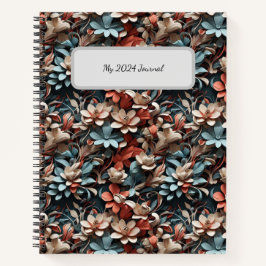 Farbenfrohe abstrakte Blume SpiralNotebook Notizblock