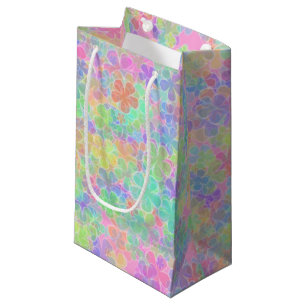 Farbenfrohe Abstrakte Blume Vorlage Elegant Kleine Geschenktüte