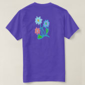 Farbenfrohe abstrakte Blumen T-Shirt (Design Rückseite)