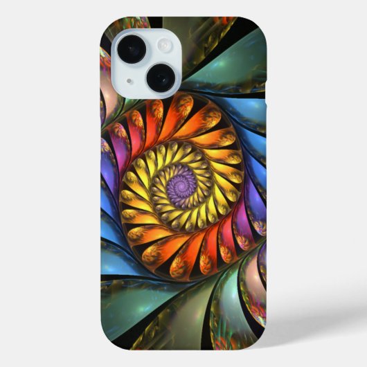 Farbenfrohe Abstrakte Blumenspirale Harmonium Case-Mate iPhone Hülle (Rückseite)