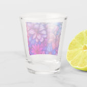 Farbenfrohe Abstrakte Blüte #43 - Schnapsglas (Rückseite)