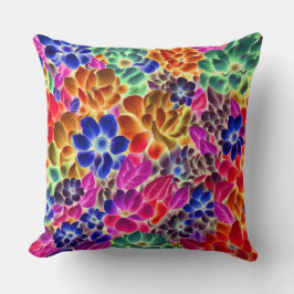 Farbenfrohe Abstrakte Blüte #67 - Kissen