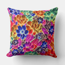 Farbenfrohe Abstrakte Blüte #67 - Kissen