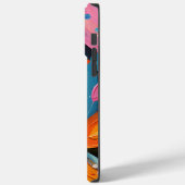 Farbenfrohe Abstrakte Bohemische Federn Case-Mate iPhone Hülle (Rückseite / Links)