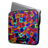 Farbenfrohe Abstrakte Bokeh Blocks Personalisiert Laptopschutzhülle (Vorderseite Links)