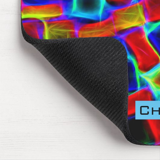 Farbenfrohe Abstrakte Bokeh Blocks Personalisiert Mousepad (Ecke)