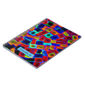 Farbenfrohe Abstrakte Bokeh Blocks Personalisiert Notizblock (Linke Seite)