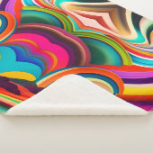 Farbenfrohe Abstrakte Bonnaroo-Inspiriert Sherpa B Sherpadecke (3/4)