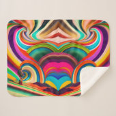 Farbenfrohe Abstrakte Bonnaroo-Inspiriert Sherpa B Sherpadecke (Vorderseite (Horizontal))