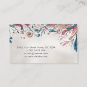 Farbenfrohe Abstrakte botanische Kunst Visitenkarte (Rückseite)
