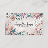 Farbenfrohe Abstrakte botanische Kunst Visitenkarte (Vorderseite)