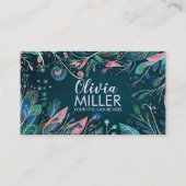 Farbenfrohe Abstrakte botanische Kunst Visitenkarte (Vorderseite)