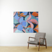 Farbenfrohe Abstrakte botanische Kunstgalerie Wandteppich (Beispiel (Horizontal))