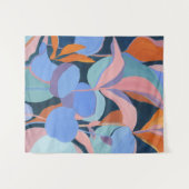 Farbenfrohe Abstrakte botanische Kunstgalerie Wandteppich (Vorderseite (Horizontal))