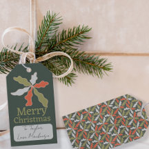 Farbenfrohe abstrakte botanische Weihnachten