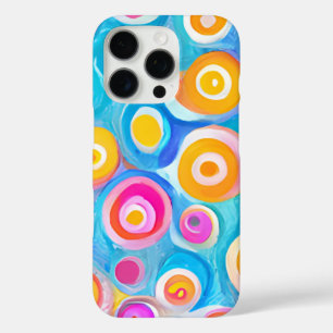 Farbenfrohe Abstrakte Circle Art Moderner Glückspi iPhone 16 Pro Hülle