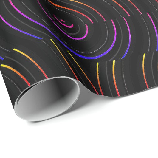 Farbenfrohe Abstrakte Circles Gamer Geschenkpapier (Rolleneckpunkt)